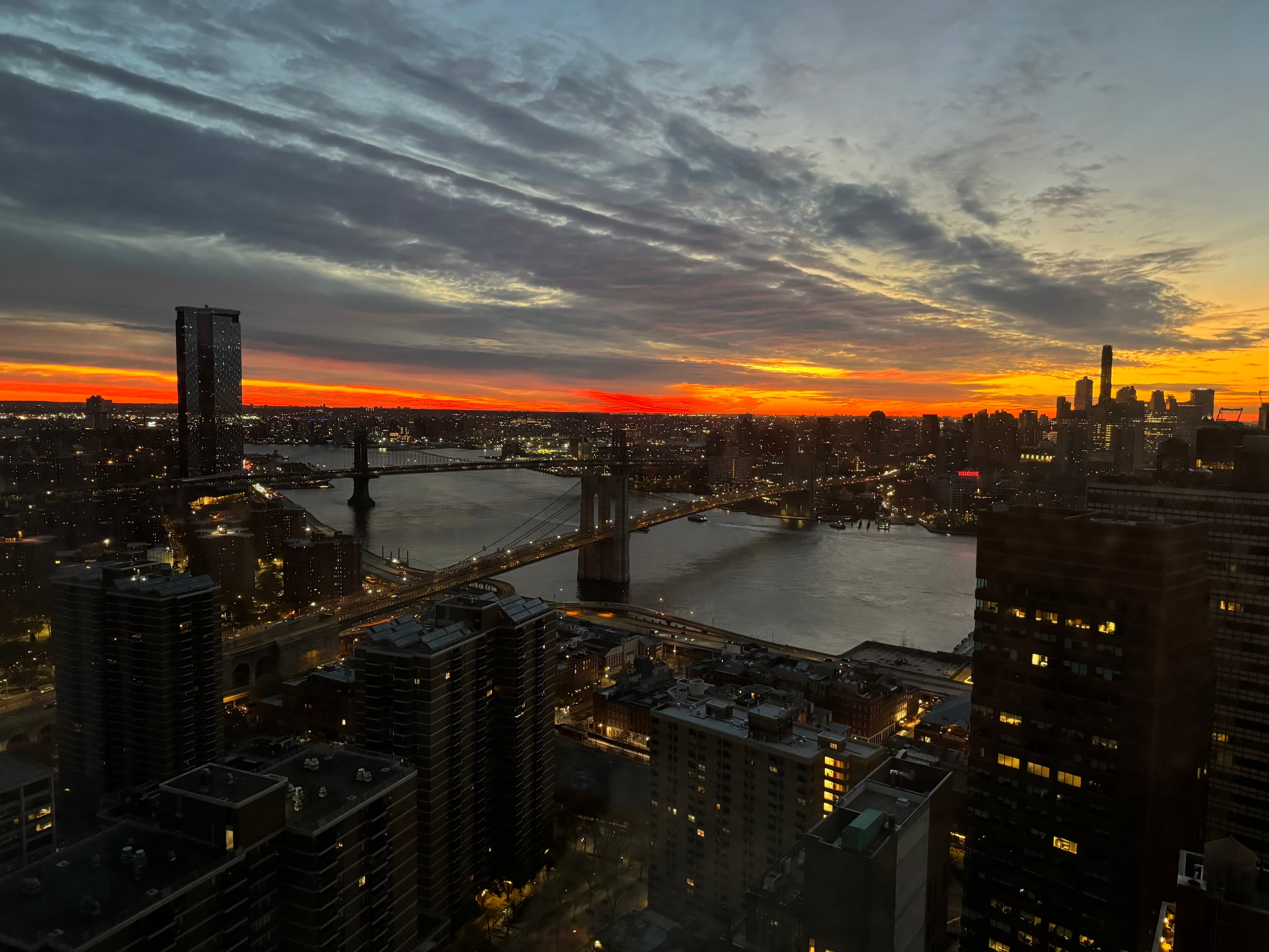 New York City skyline at night